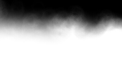 Black noise grain transparent gradient background. Dust effect with Transparent png overlay background - 757057049
