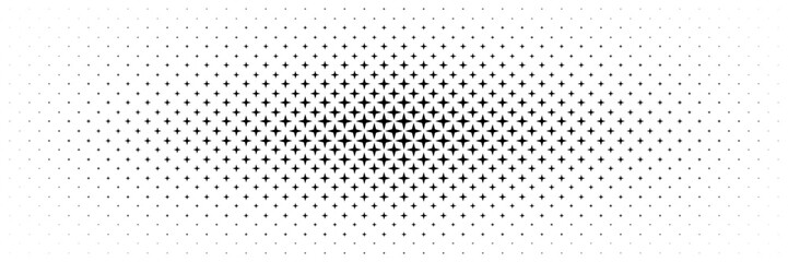 horizontal black halftone of four v-shaped projection design for pattern and background. - obrazy, fototapety, plakaty