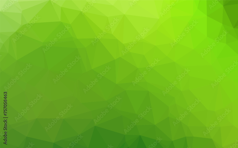 Poster light green vector shining triangular background.