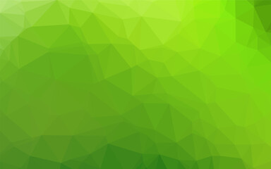 Fototapeta na wymiar Light Green vector shining triangular background.