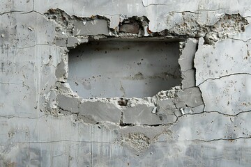 Empty hole in the wall background Generative Ai 