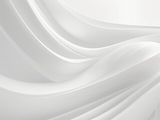 Elegant white curved lines forming a wave pattern, ideal for modern background use.