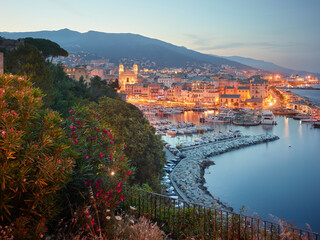 Blick auf den Hafen von Bastia, Haute Corse, Korsika, Frankreich