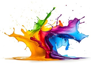 Vibrant Color Explosion A Stunning Paint Splash Captured in High Detail