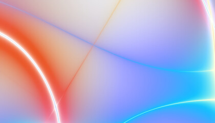 Energy lines with transparent gradient background. Elegant rainbow colours wavy line on Transparent png overlay background