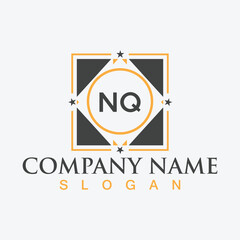 Letter NQ Creative Logo Design Template with Modern Letter Design