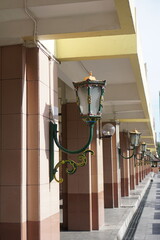 street lamp on the wall at Malioboro Yogyakarta