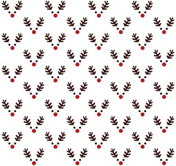Christmas deer seamless pattern