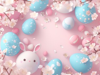 Fototapeta na wymiar Easter-themed image suitable for promotional materials and events. Generative AI