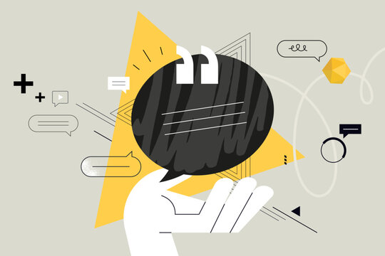 Business concept illustration. Vector illustration of testimonial, review, rating, comment, social media. Creative concept for web banner, social media banner, business presentation, marketing materia