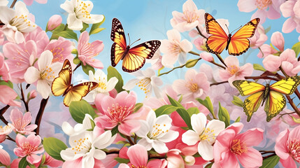 Spring background for cards