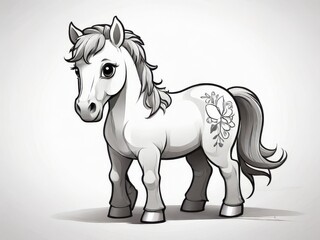 Black and white outline art for cute chalders coloring HD Wallpapers