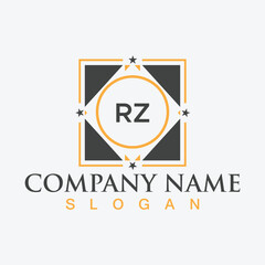 Letter RZ handwritten unique logo design for your business