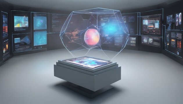 "Digital Illusions: Explore the Hologram Computer Interface"
Imagine the future of computing: users interact with holographic displays in mid-air, blending physical and virtual worlds seamlessly,