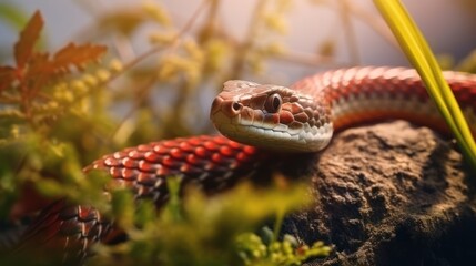 snake in the forest floor