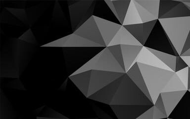 Dark Silver, Gray vector abstract polygonal layout.