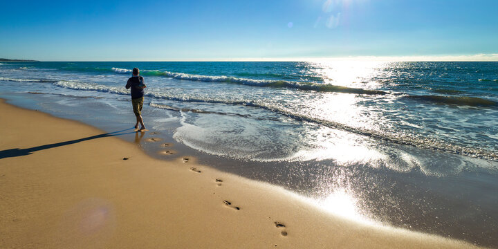 Beach of la Barrosa, Playa de la Barrosa, Chiclana de la Frontera, C&aacute;diz, Andaluc&iacute;a, Spain, Europe