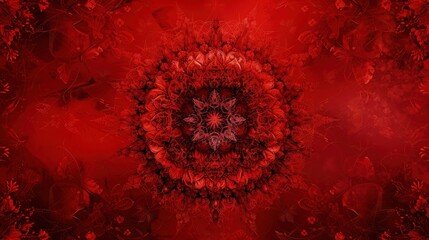 Flower carving red color background