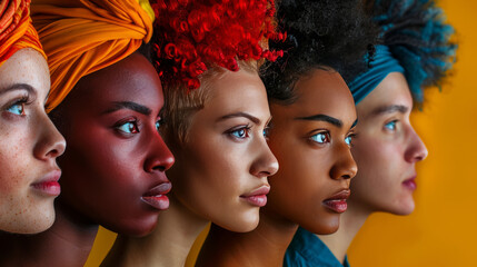 Obraz premium Diverse group of individuals showcasing unity and individuality