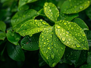 Naklejka premium leaf with water drops