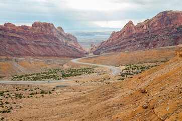 The Spotted Wolf Canyon View along I-70 in central Utah