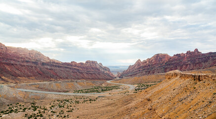 The Spotted Wolf Canyon View along I-70 in central Utah