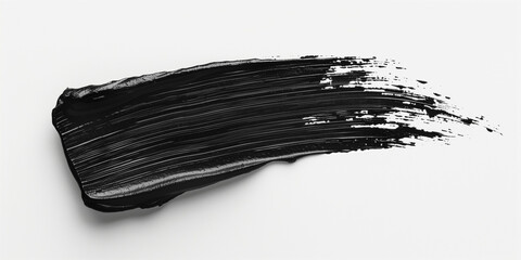 Pennellata nera su sfondo bianco.