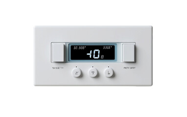 Image of a thermostat, a crucial device for temperature control. Isolated On PNG OR Transparent Background.