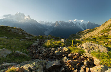 Aiguille Verte Grandes Jorasses Mont