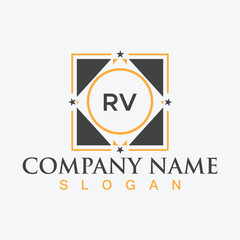 RV creative logo design for company branding