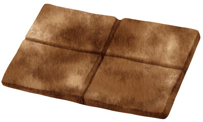 watercolor chocolate bar