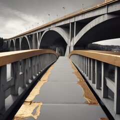 Naklejka premium bridge in the city