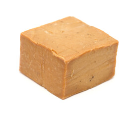 New bar of Aleppo soap isolated on white background
