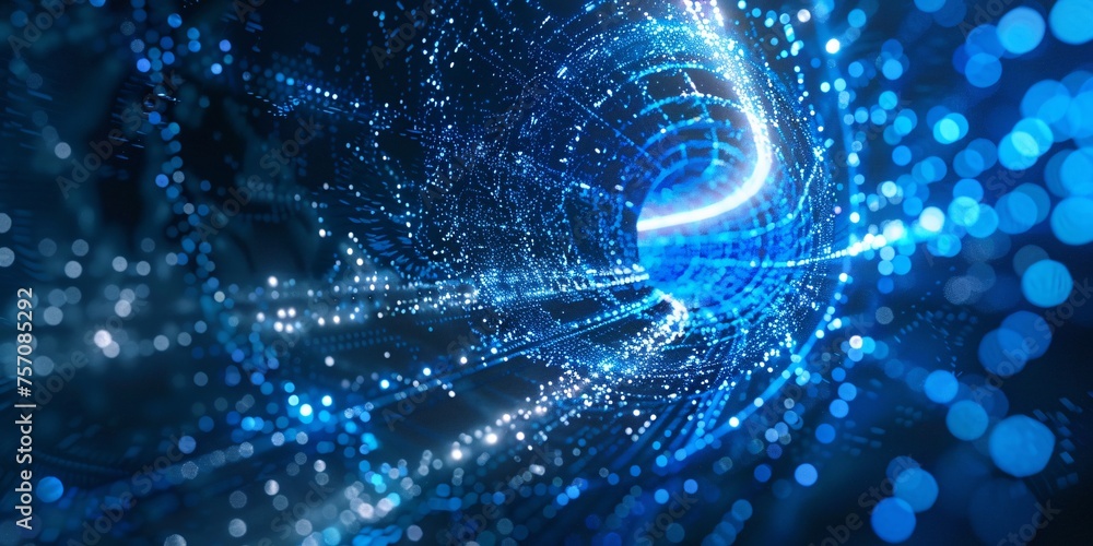 Poster neon vortex a glimpse into the digital universe generative ai
