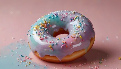 donut with sprinkles on top, ai generated