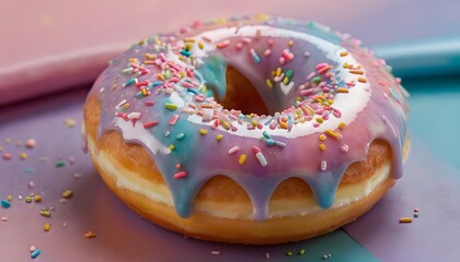 donut with sprinkles on top, ai generated