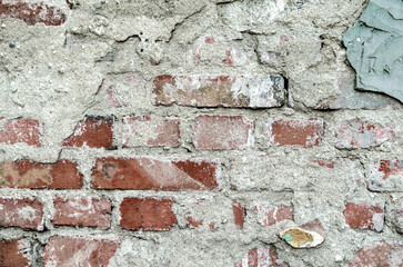 pattern old brick wall close up