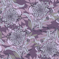 Pattern flower floral spring blossom illustration vector fabric textile design leaf leaves