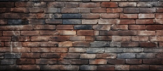 A detailed closeup of a brown brick wall showcasing the rectangular shapes of each brick. The brickwork is a composite building material commonly used for facades, building structures, and flooring
