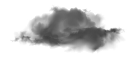 smooth black cloudscape special effect transparent background rendering png file