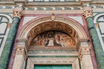 Florence, Tuscany, Basilica of Santa Maria Novella LR24.  - obrazy, fototapety, plakaty