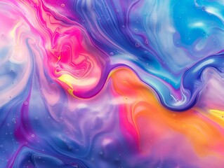 A swirling abstract of vivid colors blending in fluid art form.
