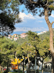 View of Istanbul from the largest of the Princes' Islands, Buyukada, Turkey
