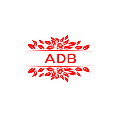 Fototapeta na wymiar ADB logo design template vector. ADB Business abstract connection vector logo. ADB icon circle logotype. 