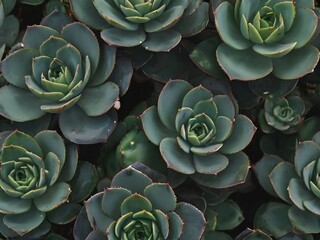 Fototapeta premium Closeup background of succulent plant, Ghost plant.
