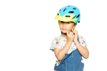 Have fun girl wearing joyful clothes with any expressions 