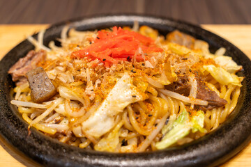 久米島の美味しい鉄板焼きそば