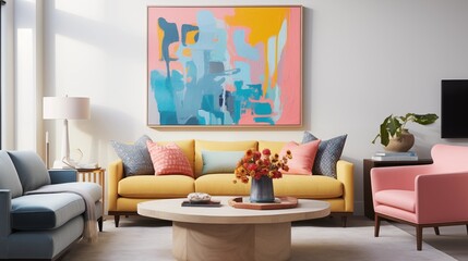 Add a statement piece of art with a bold color palette