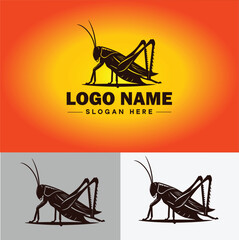 Katydid logo vector art icon graphics for business brand icon katydid logo template