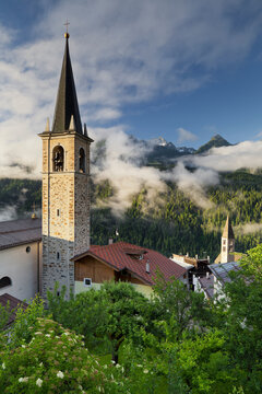 Kirchturm in Termenago di Pellizzano, Val di Sole, Trentino, Italien